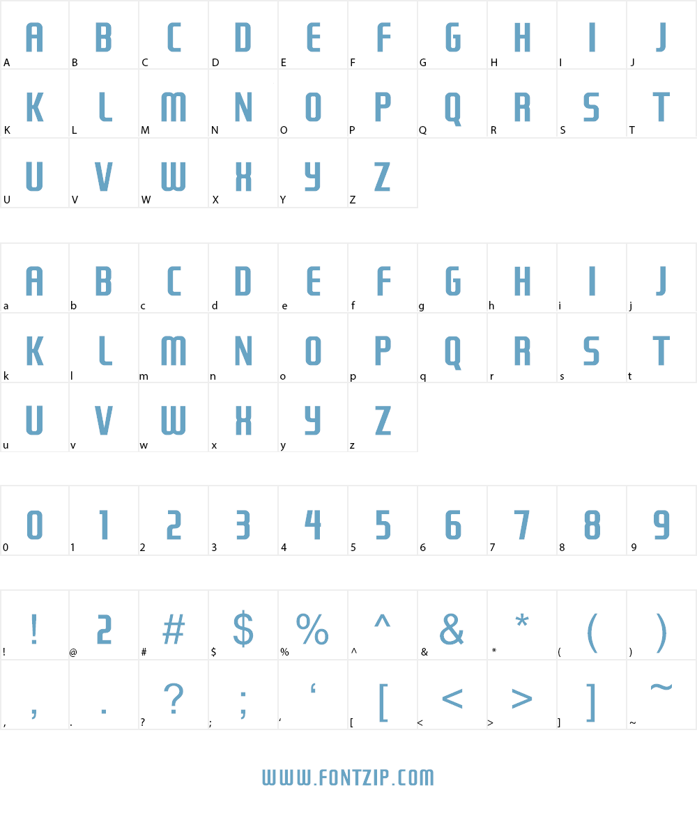 TVA 1990 Font Character